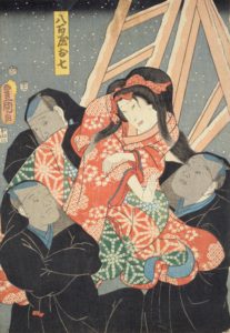 歌川豊国「八百屋お七」、1856年、国立国会図書館デジタルコレクション